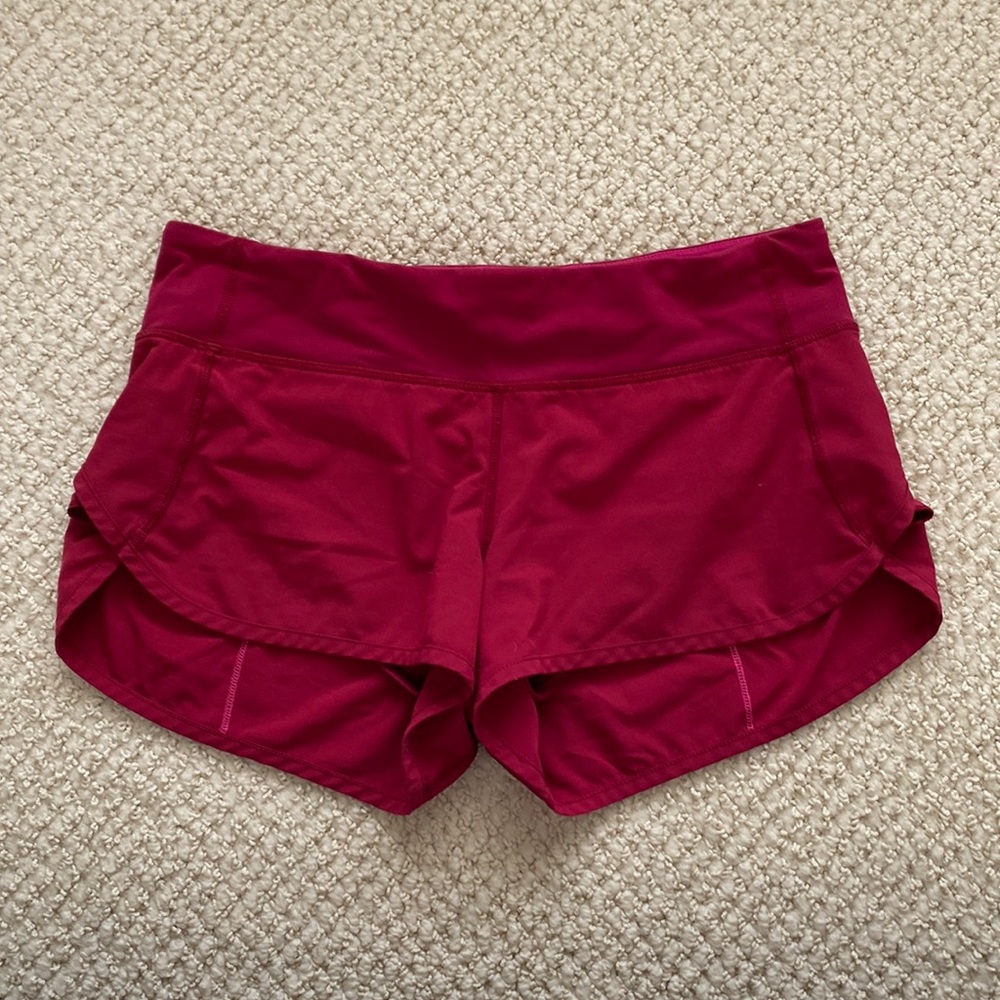 Lululemon Dark Magenta Speed Shorts